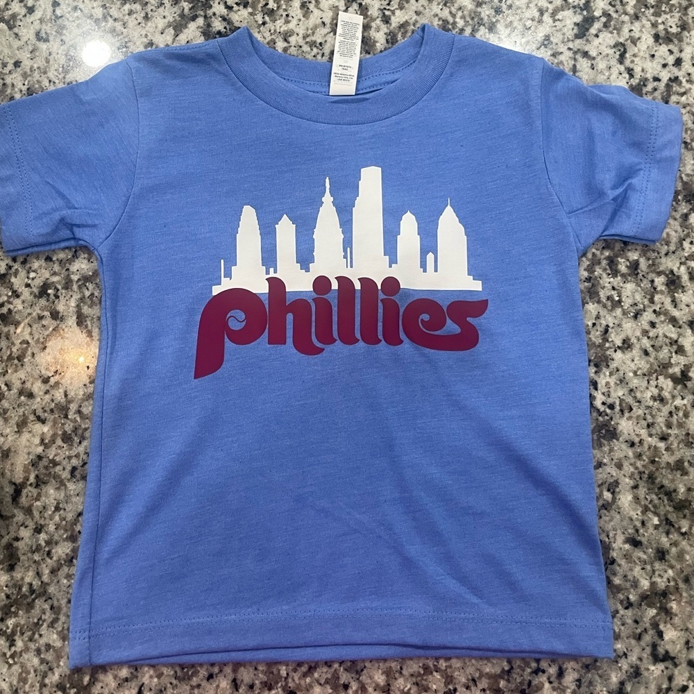 Philadelphia Phillies Custom Skyline Tee Unisex Adult + kids